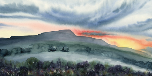 Summer Storm Penhill from Melmerby