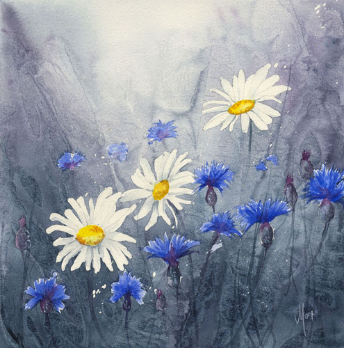 Cornflowers and Daisies